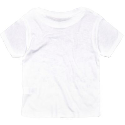 Mini boys white splash print t-shirt